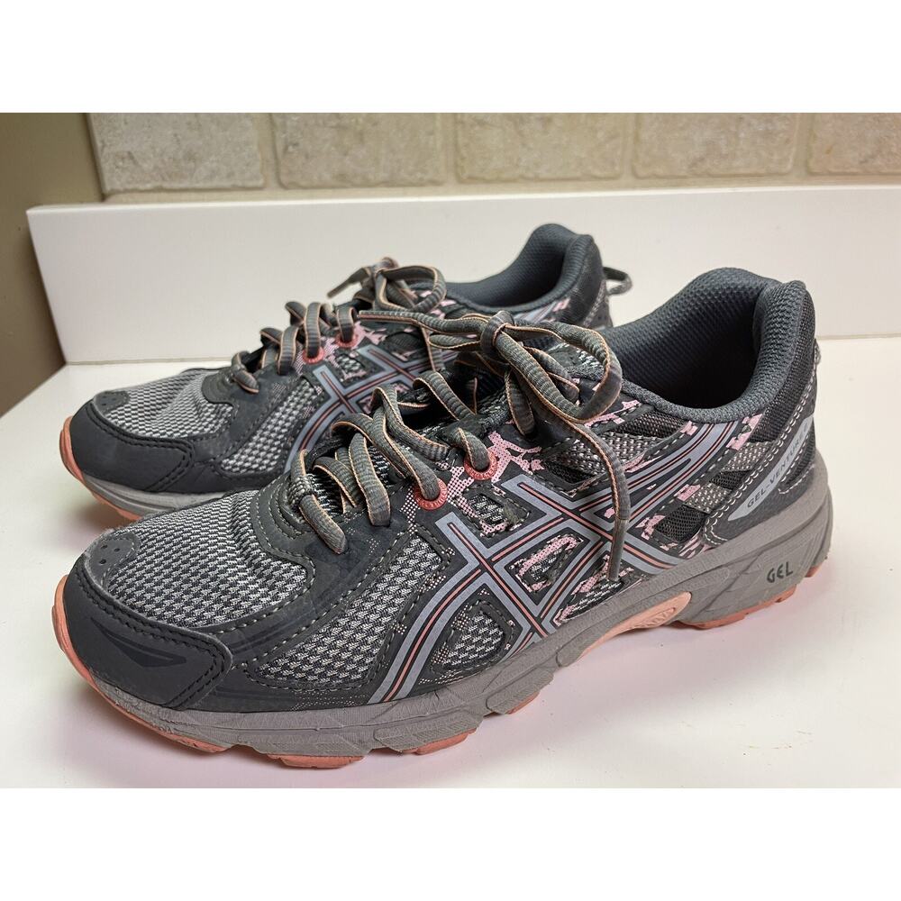 Asics Trail Running Shoes Women's 6 1/2-Venture 6 Low Lace Up Mesh T7G6N